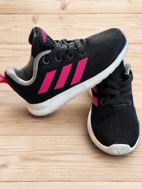 Adidas Kids Black & Pink Athletic Sneakers 6k